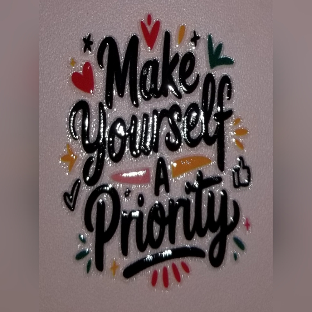 Customized "Make Yourself A Priority" Compact Folderable Mirror - Picture 5 of 5